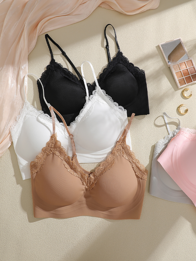 Bralette Wireless Soft - French Style Lace Bralette Female Summer