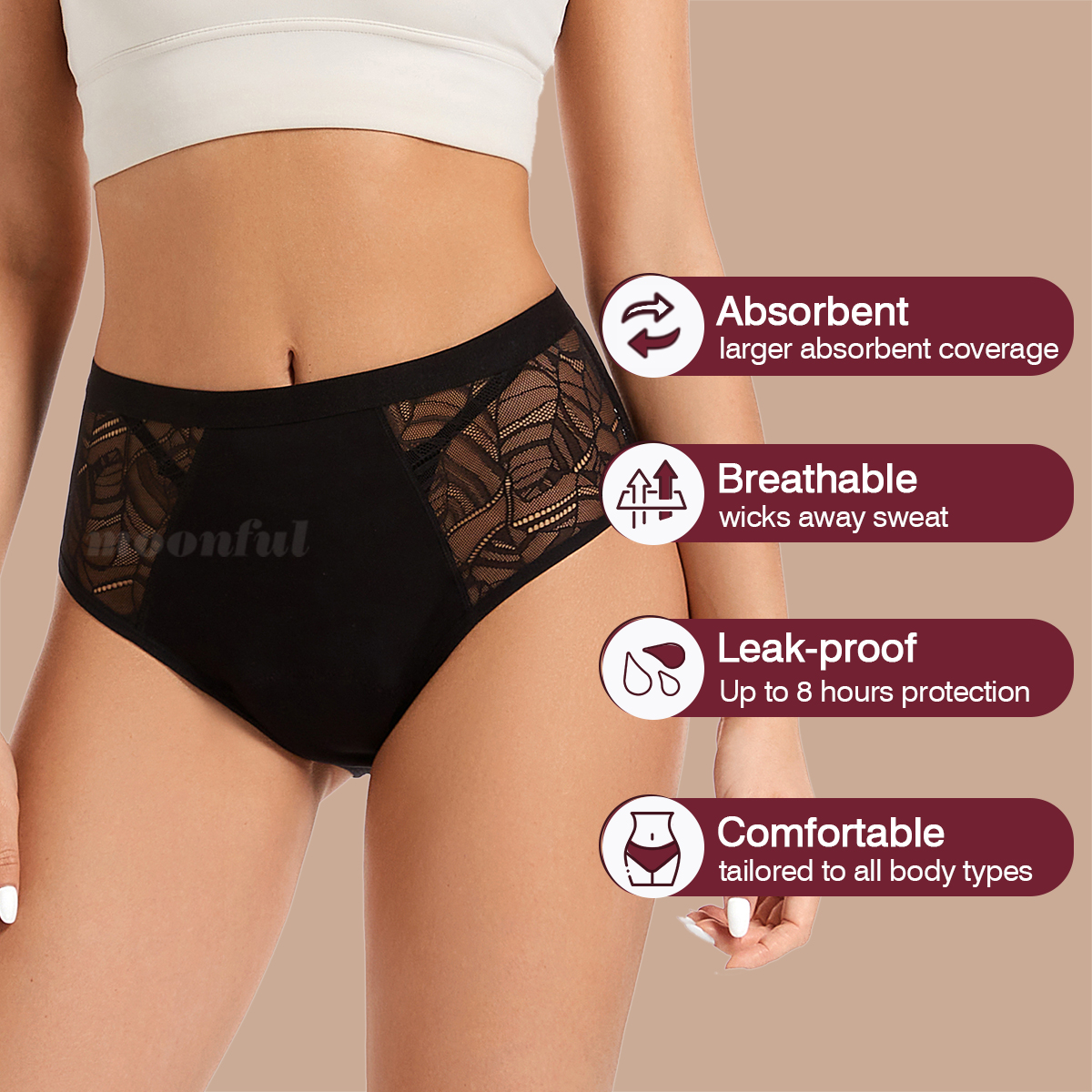 Moonful Women's Menstrual Pant - đánh giá và giá Period Panty Absorbent