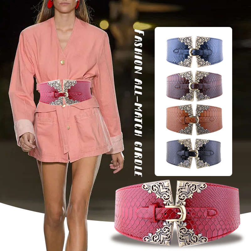 Women Elastic Buckle Wide Belt - đánh giá và giá Corset Waist Cinch