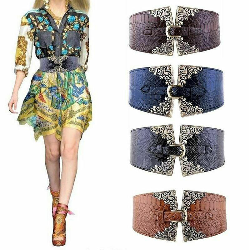 Women Elastic Buckle Wide Belt - đánh giá và giá Corset Waist Cinch
