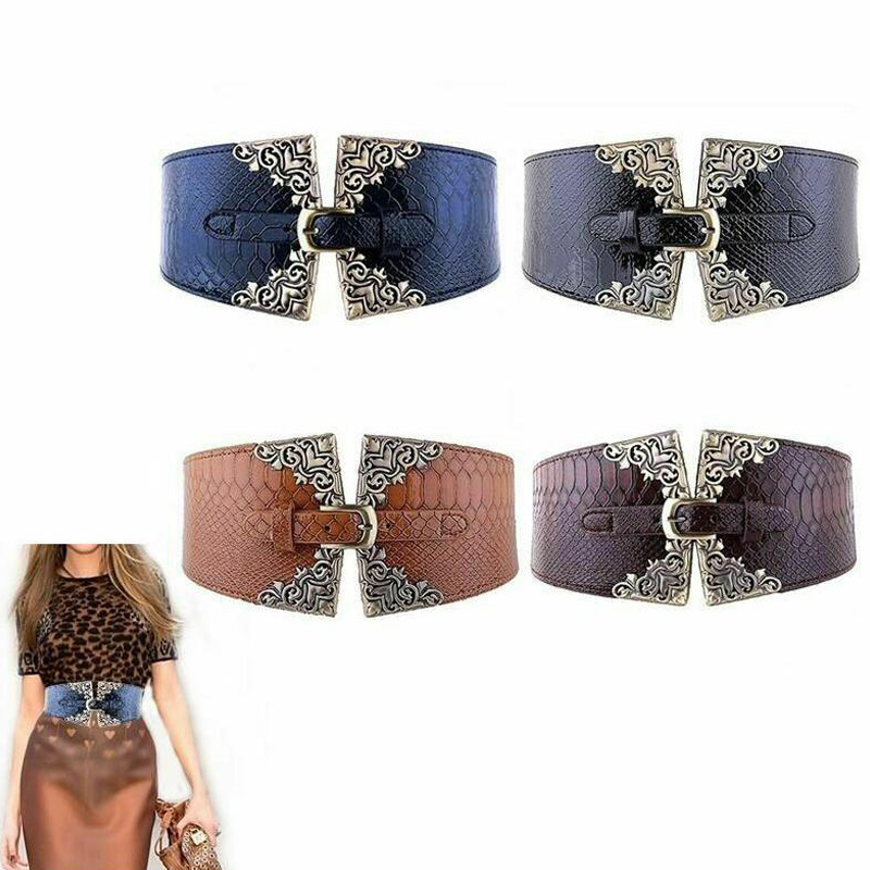 Women Elastic Buckle Wide Belt - đánh giá và giá Corset Waist Cinch