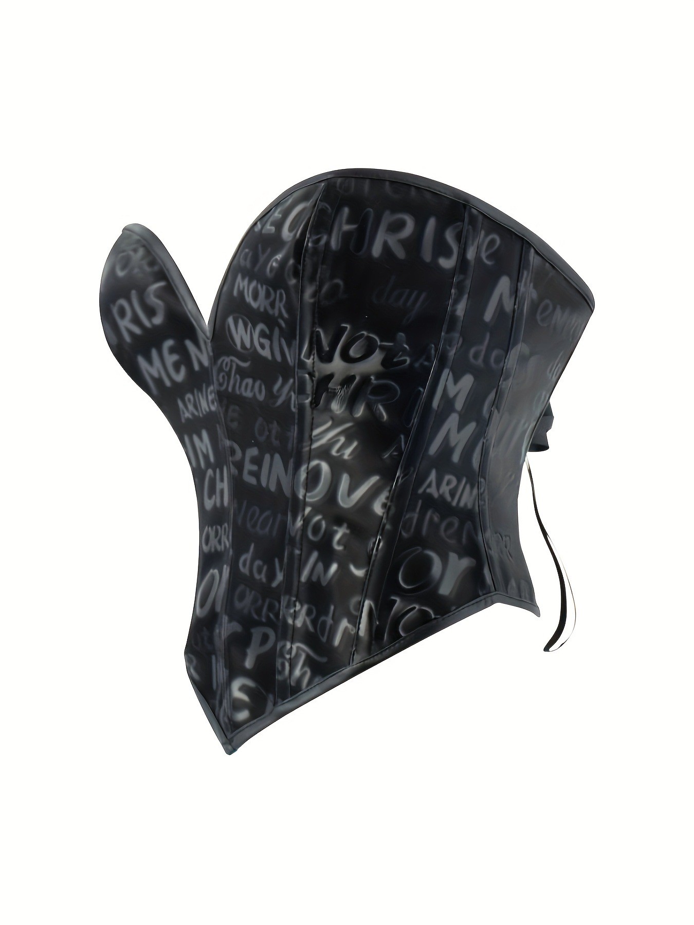 Black letter printed strapless - đánh giá và giá Corset Waist Cinch