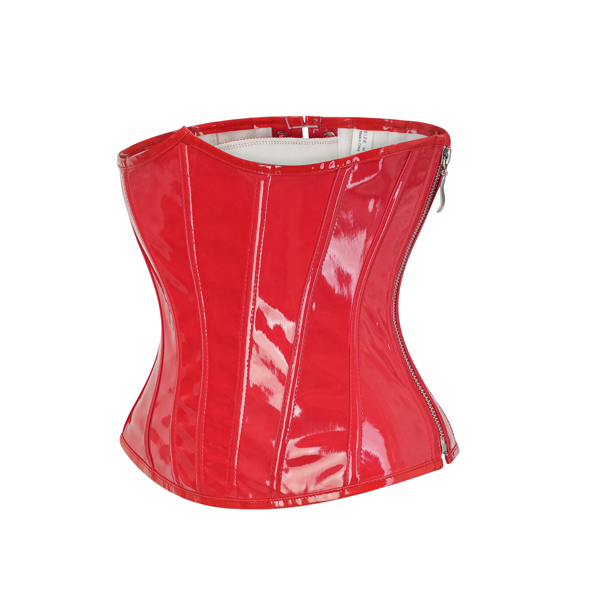 Steampunk Red PU Leather Side  - đánh giá và giá Corset Waist Cinch