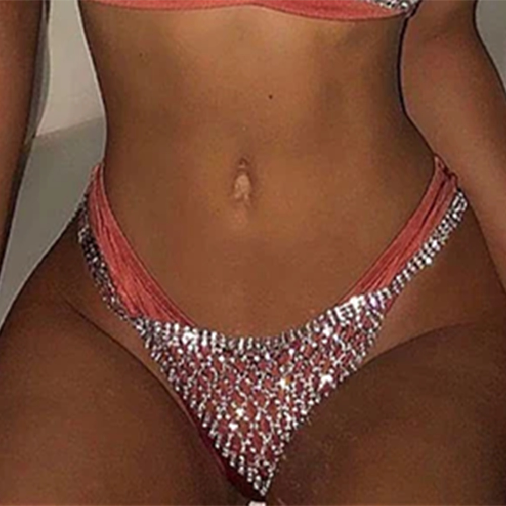 Stonefans Mesh Rhinestone Body - đánh giá và giá Thong Bikini Women