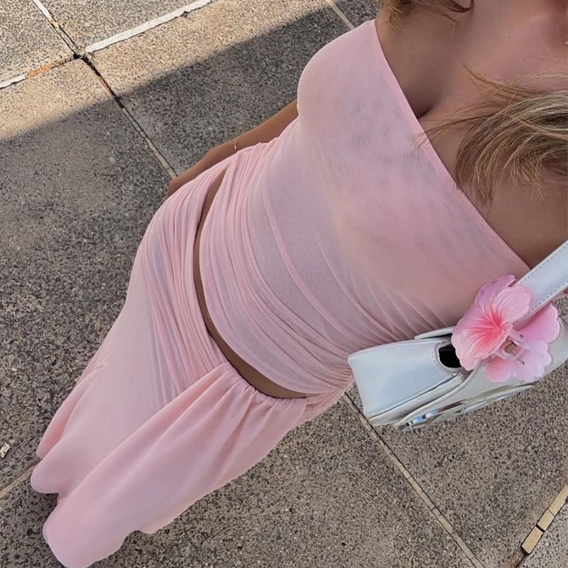 Tuularose Pink Long Dress 2-Pi - đánh giá và giá Strapless Bra Backless