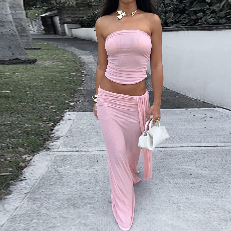 Tuularose Pink Long Dress 2-Pi - đánh giá và giá Strapless Bra Backless