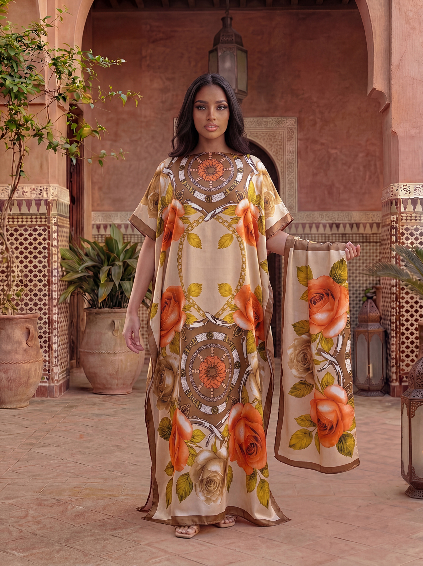 New Style Long Loose Silk Blen - đánh giá và giá Robe Silk Women