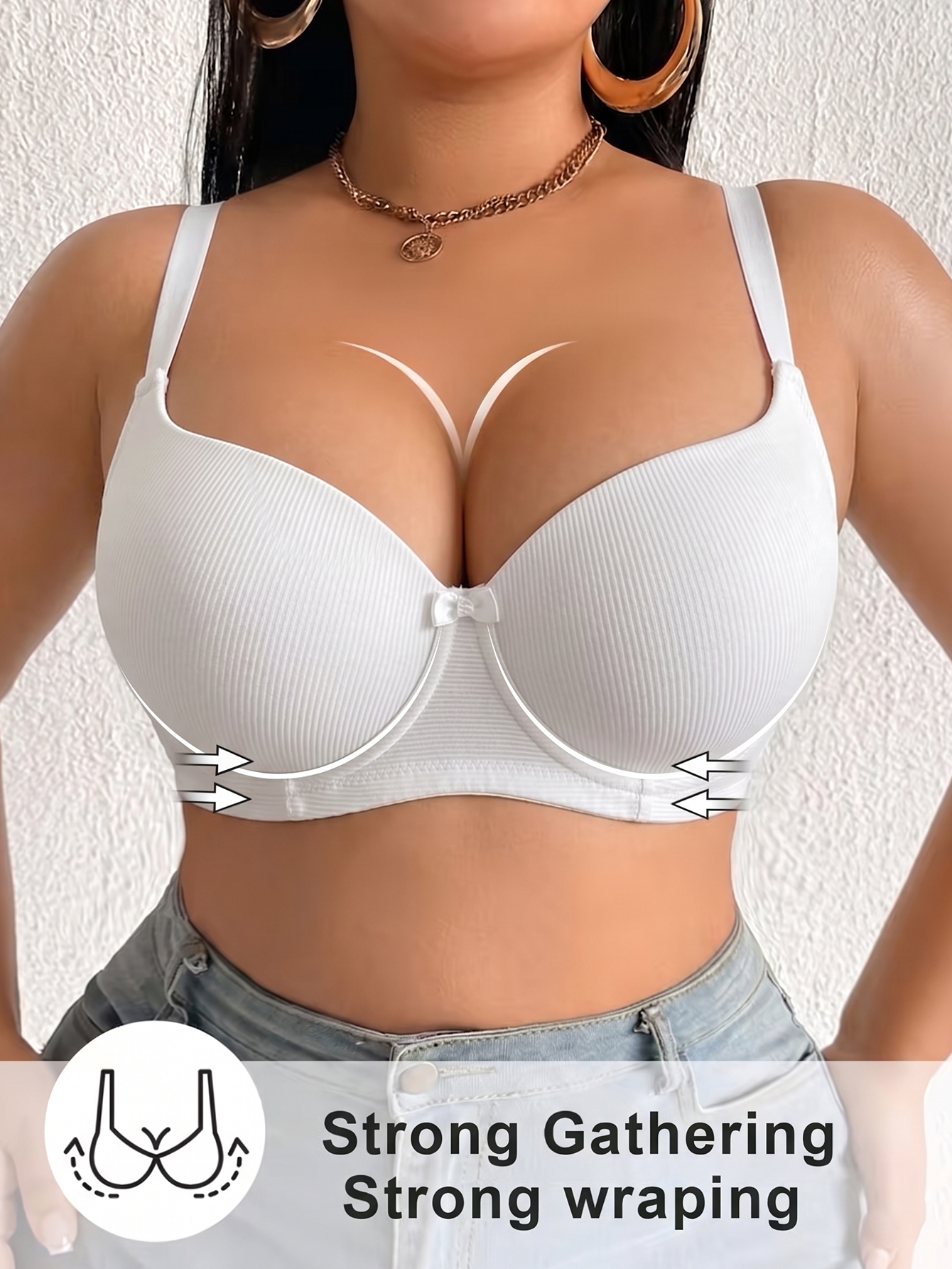 Plus Size Anti-Sagging Women B - đánh giá và giá Push Up Bra Padded