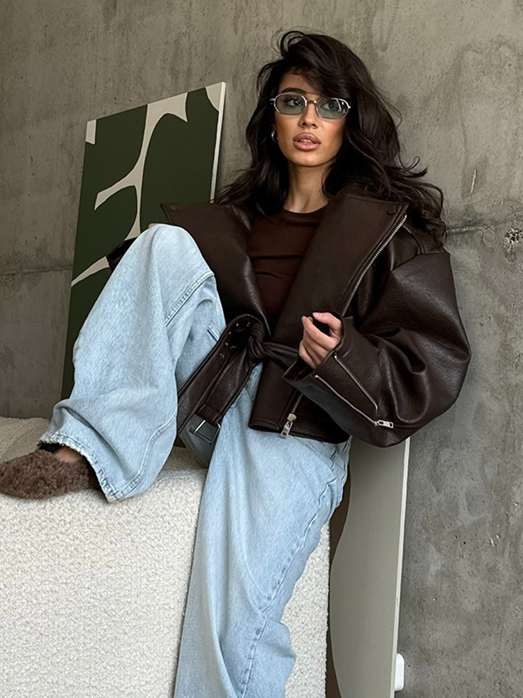 With Belt Leather Jacket Coat  - đánh giá và giá Corset Waist Cinch