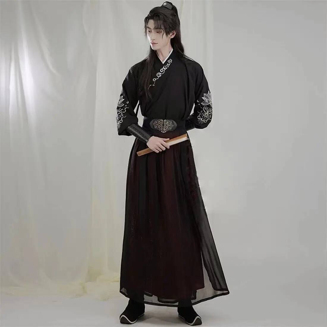 Ancient knight hanfu men women - đánh giá và giá Robe Silk Women