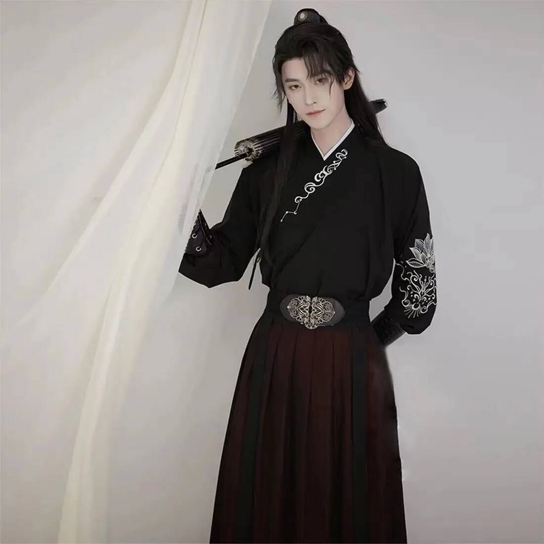 Ancient knight hanfu men women - đánh giá và giá Robe Silk Women