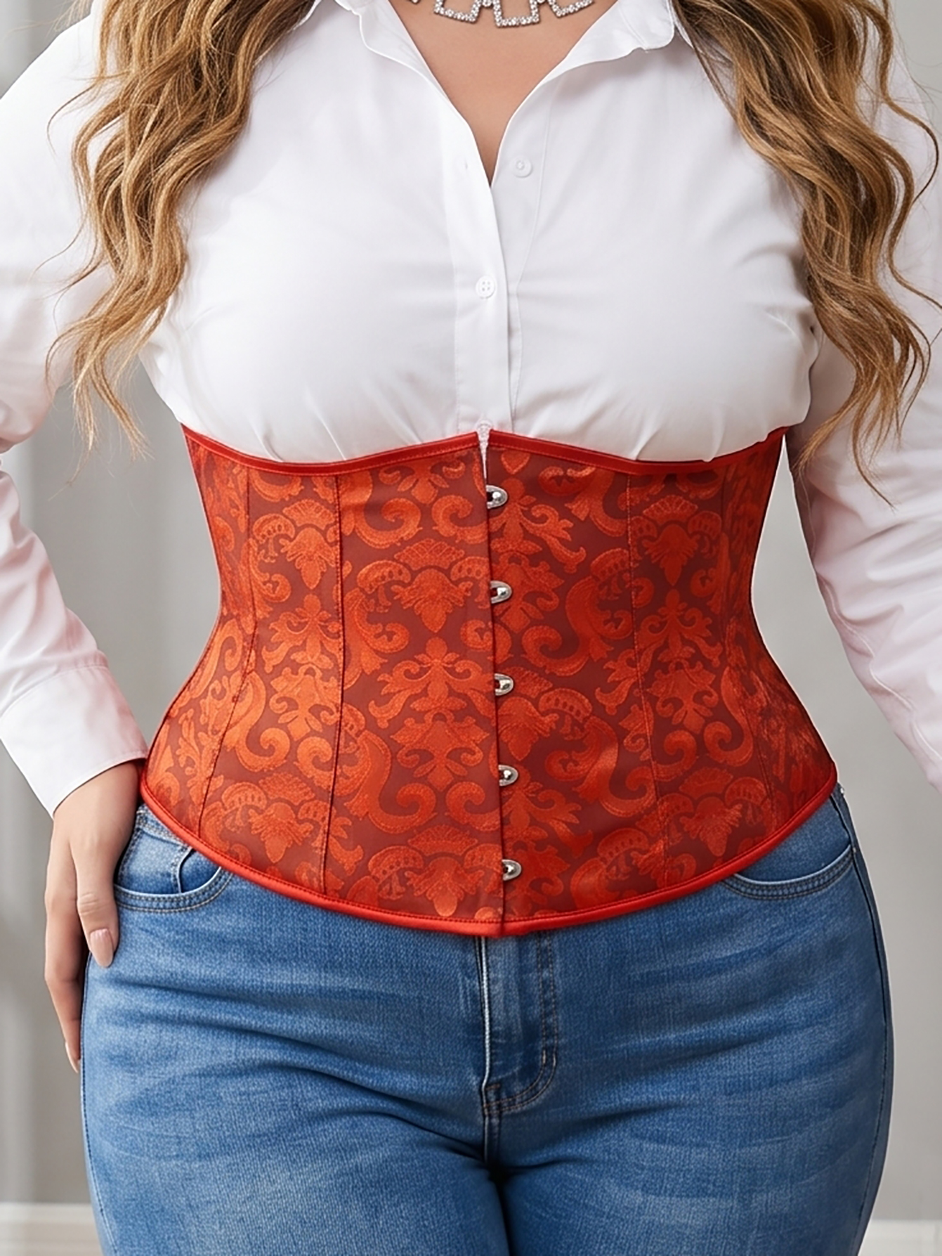 Women's Plus Size Court Lace W - đánh giá và giá Corset Waist Cinch