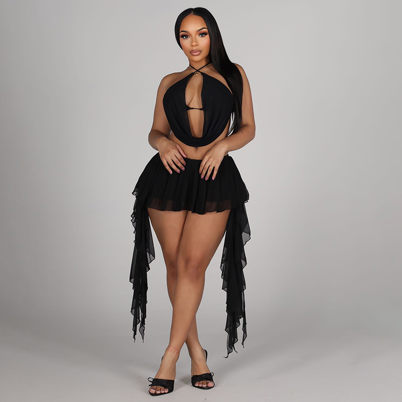 Women Sexy Solid Mesh 2 Piece  - đánh giá và giá Cami Top Lace