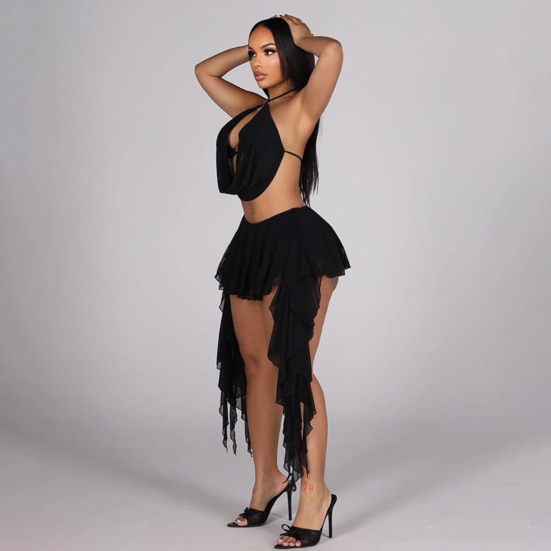 Women Sexy Solid Mesh 2 Piece  - đánh giá và giá Cami Top Lace