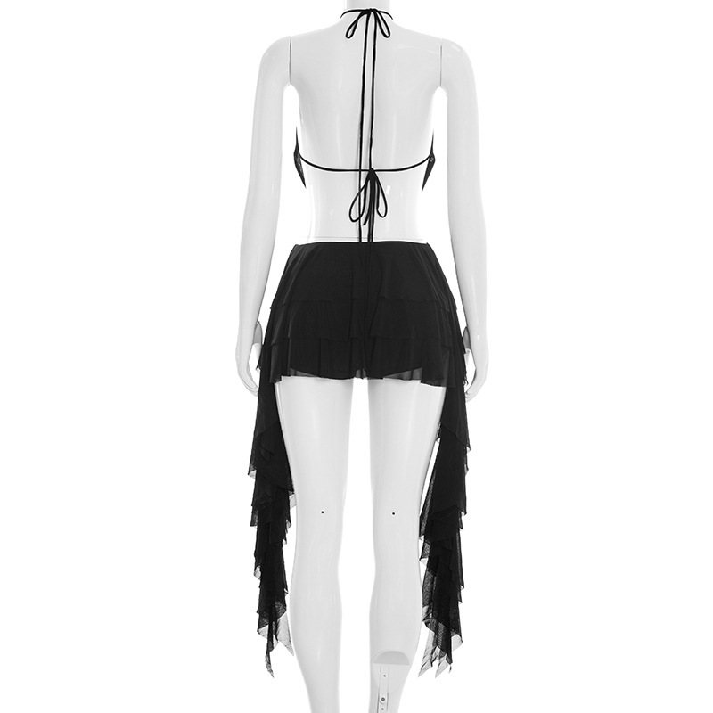 Women Sexy Solid Mesh 2 Piece  - đánh giá và giá Cami Top Lace