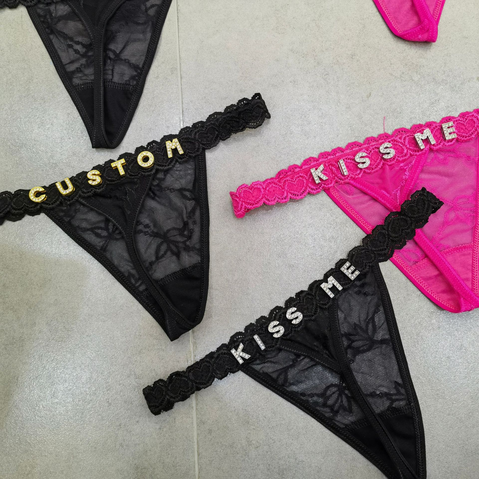 Customize Thongs Crystal Name  - đánh giá và giá Thong Bikini Women