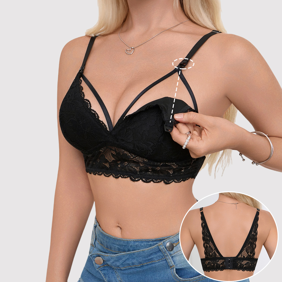 Sexy Hollow Out Lace Nursing B - đánh giá và giá Nursing Bra Sleep