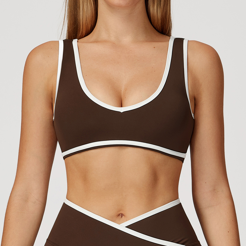 V-Neck Sports Bra Women Top Pu - đánh giá và giá Push Up Bra Padded