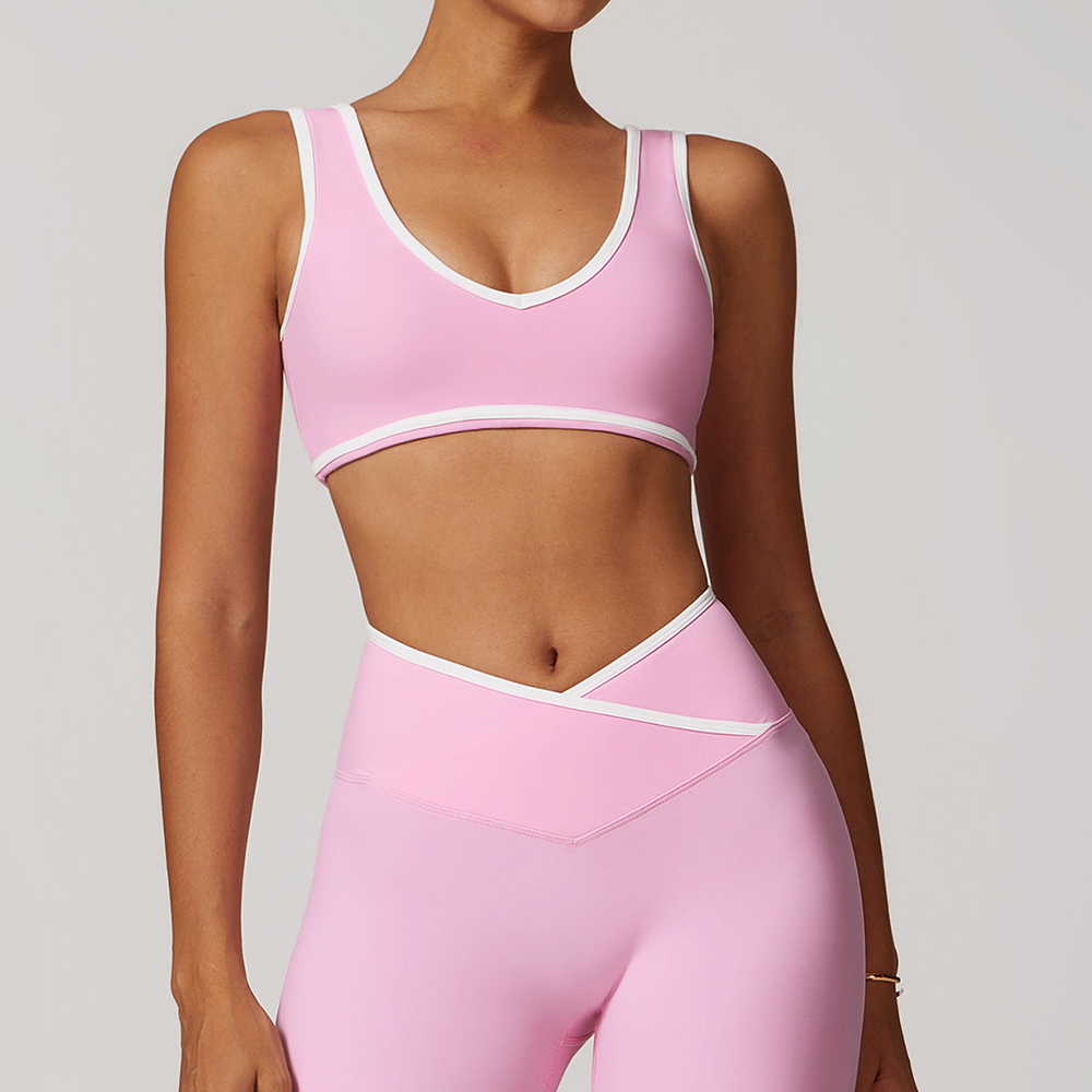 V-Neck Sports Bra Women Top Pu - đánh giá và giá Push Up Bra Padded