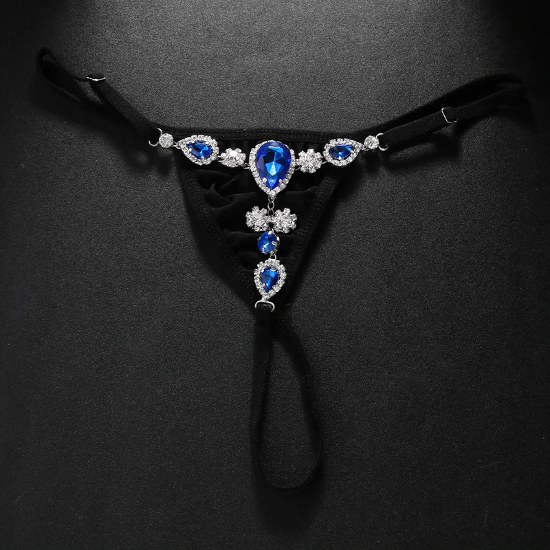 Fashion Blue Crystal Bikini Th - đánh giá và giá Thong Bikini Women