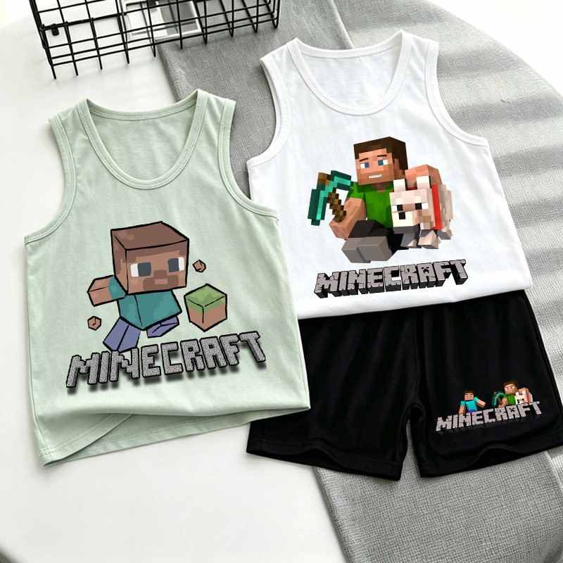 Minecrafted Children Vest+shor - đánh giá và giá Boyshort Underwear