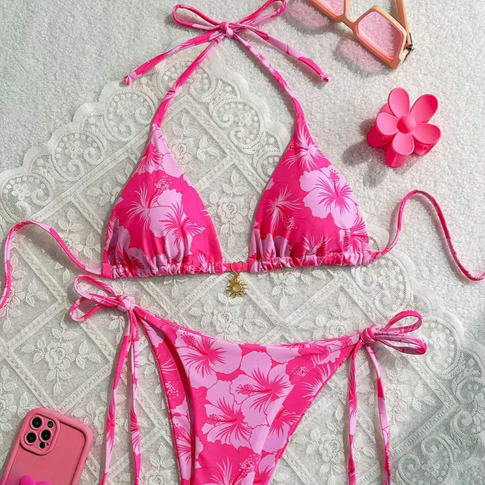 Women's Printed Vest Bikini+Th - đánh giá và giá Thong Bikini Women
