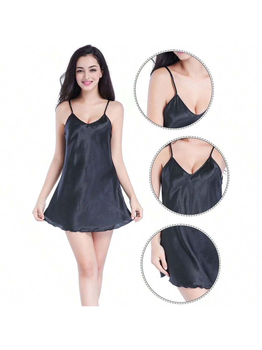 Women Satin Chemise Nightgown  - đánh giá và giá Slip Dress Satin