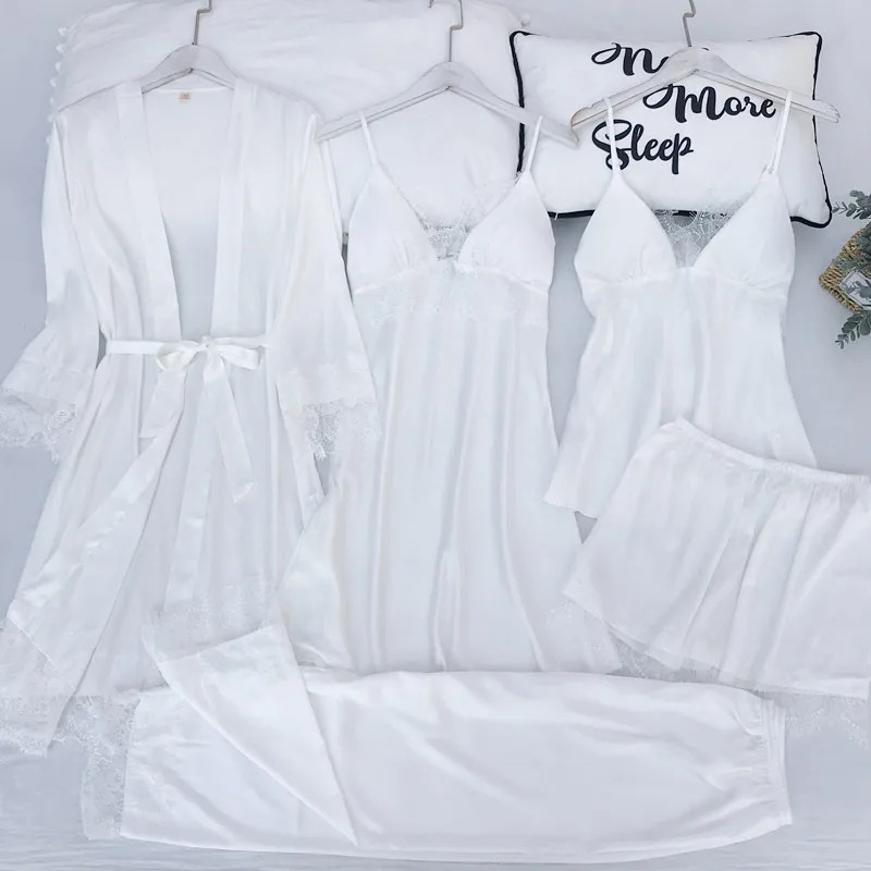 Pajamas Set Silk Satin Womens  - đánh giá và giá Robe Silk Women