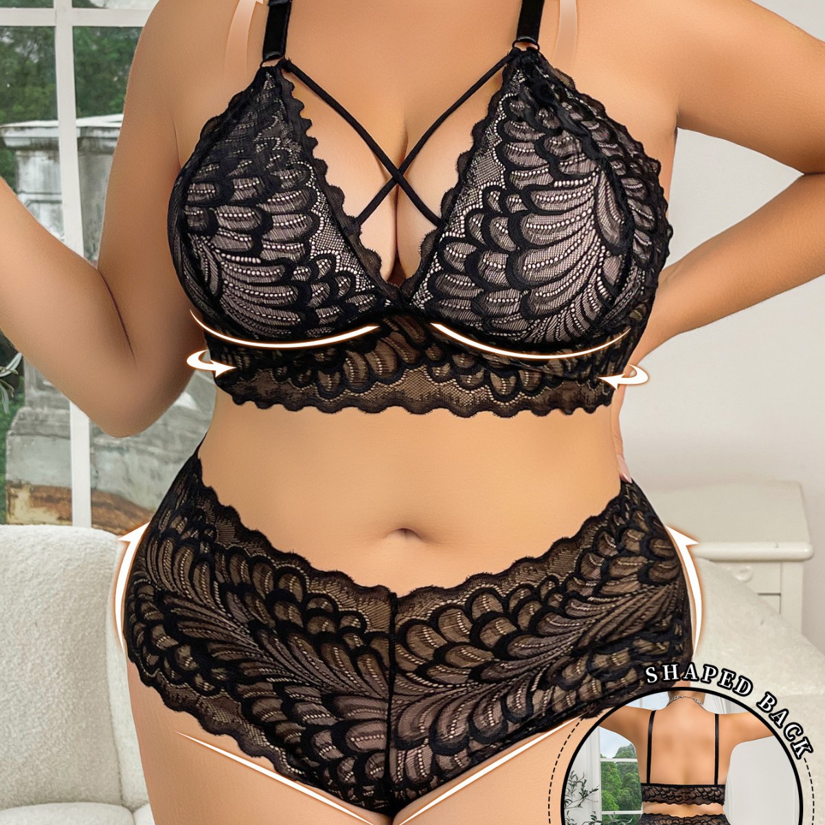 Plus Size Lingerie Set Wire-Fr - đánh giá và giá Seamless Underwear Women