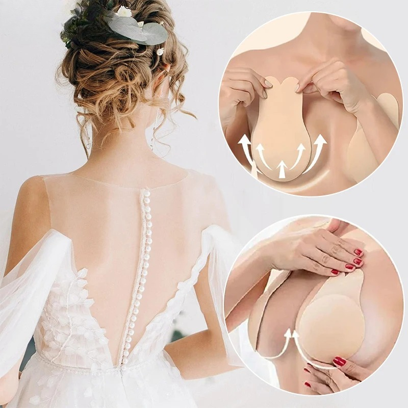 FallSweet 1 Pair Women's Invis - đánh giá và giá Silicone Bra Adhesive