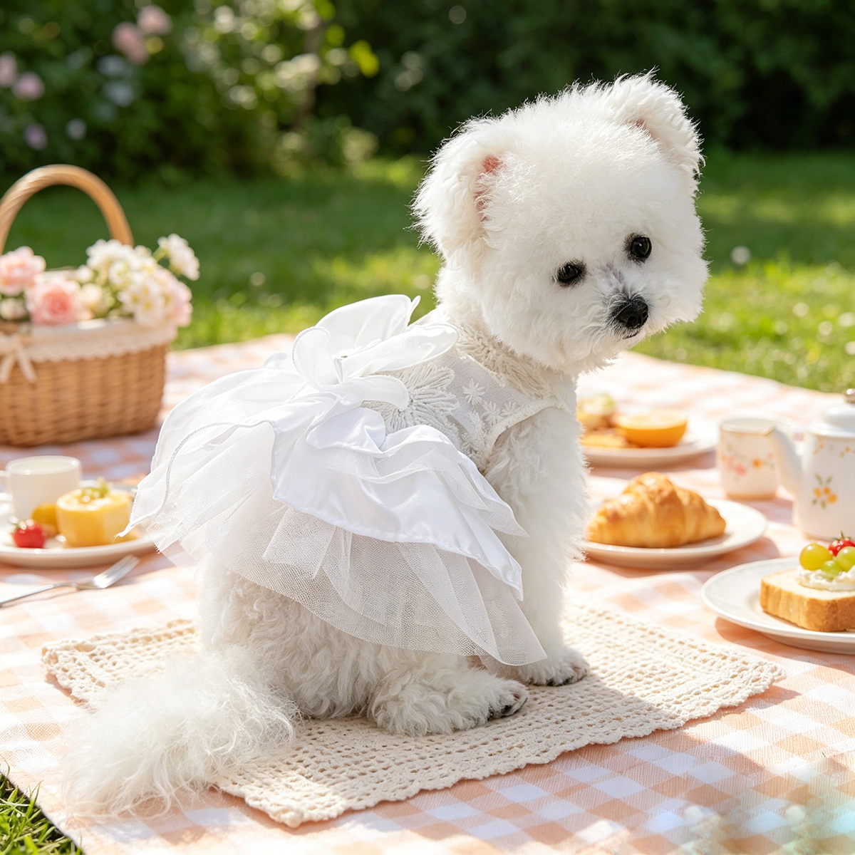 Elegant Lace Bow Pet Dress, Go - đánh giá và giá Lace Teddy Lingerie