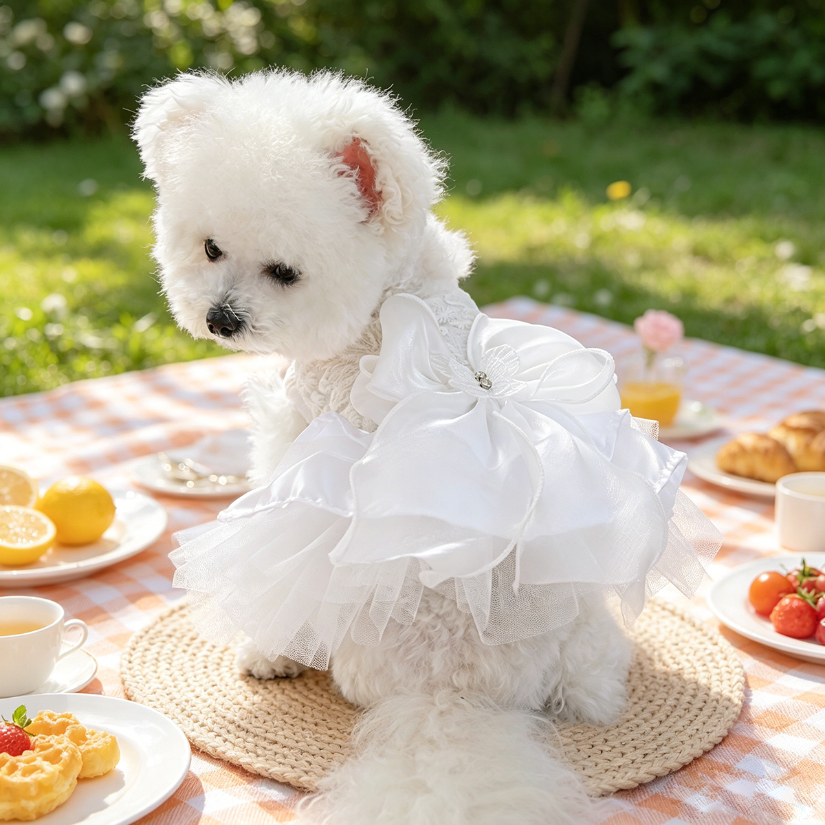 Elegant Lace Bow Pet Dress, Go - đánh giá và giá Lace Teddy Lingerie