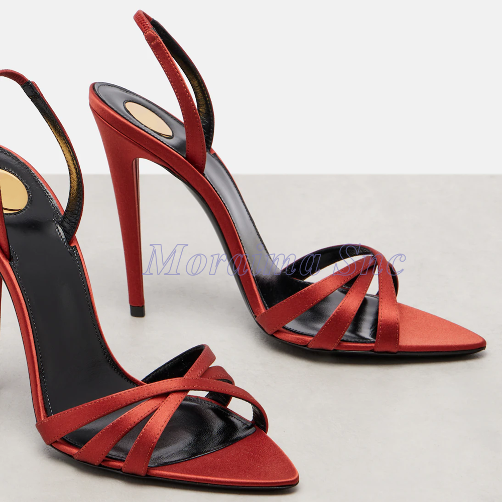 Satin Pointed Toe Cross Strap  - đánh giá và giá Slip Dress Satin