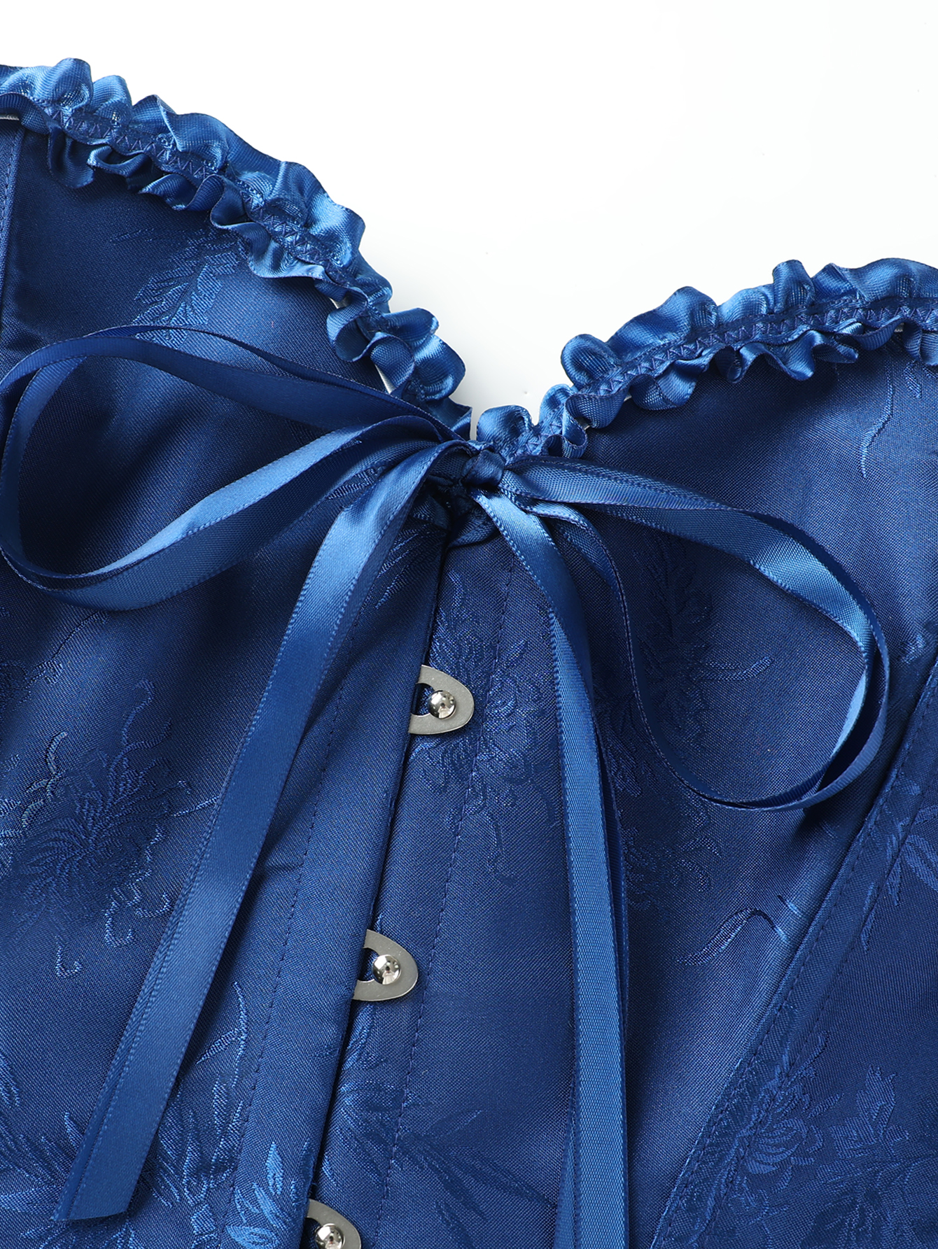 Dark blue jacquard lace edged  - đánh giá và giá Corset Waist Cinch