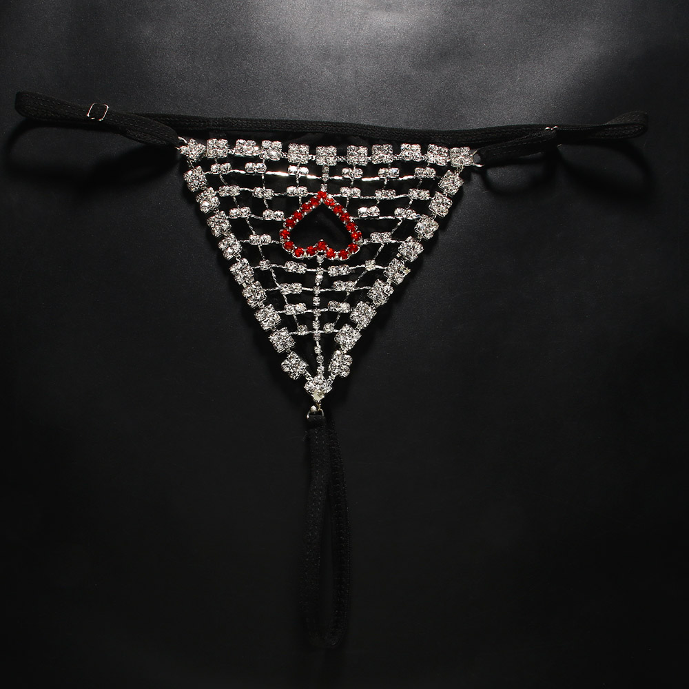 Rhinestones Heart Hollow Thong - đánh giá và giá Thong Bikini Women