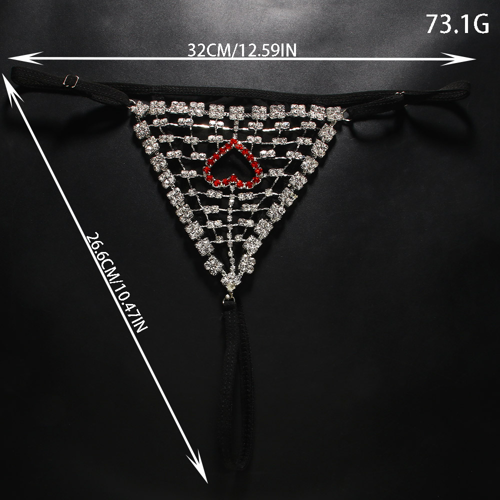 Rhinestones Heart Hollow Thong - đánh giá và giá Thong Bikini Women