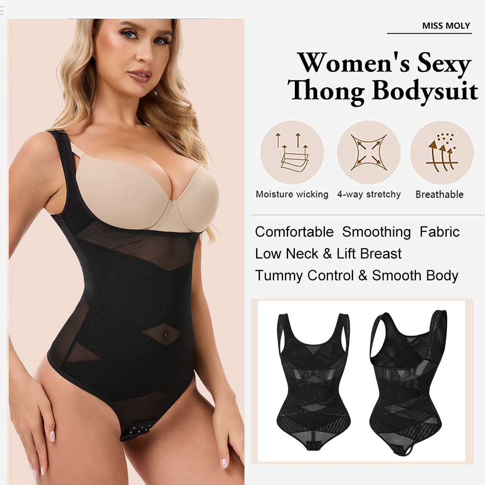 Mesh Thongs Bodysuit Shapewear - đánh giá và giá Shapewear Bodysuit Firm