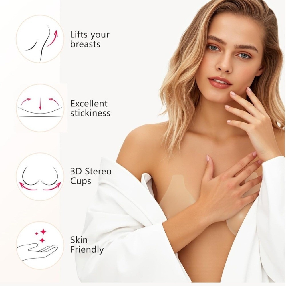 Seamless Silicone Nipple Cover - đánh giá và giá Silicone Bra Adhesive