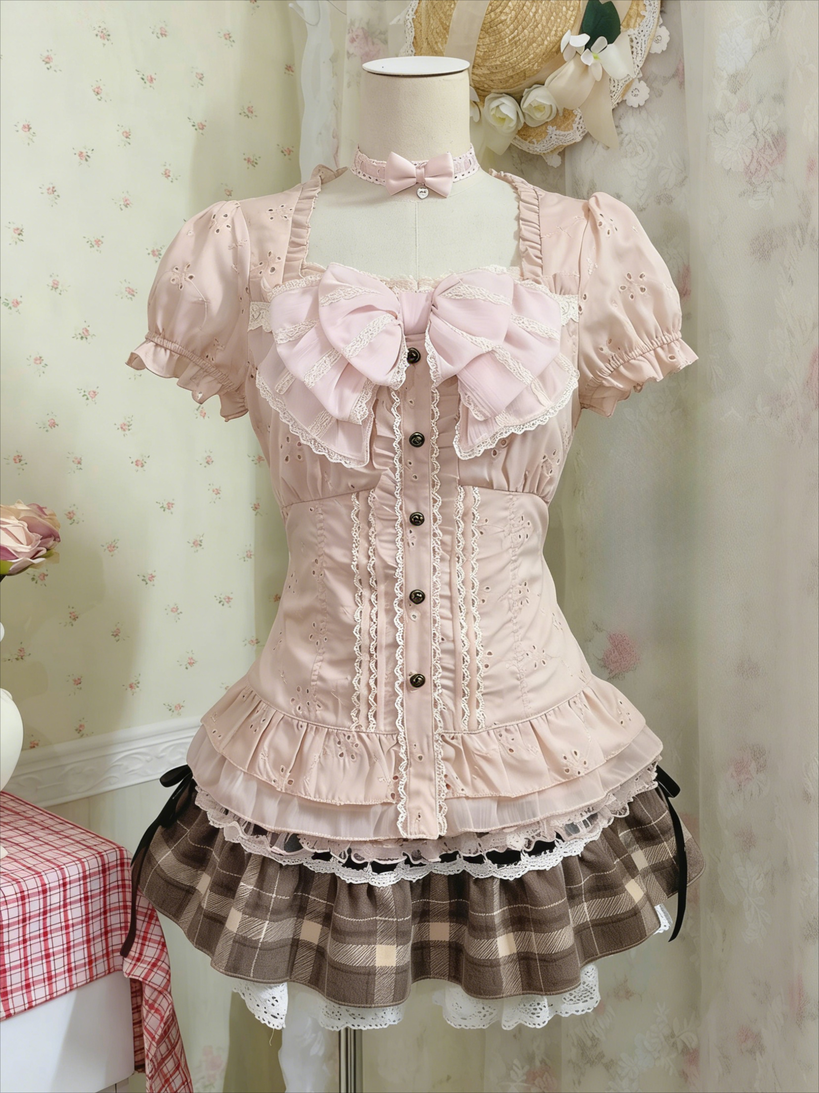 Japanese Sweet Three Piece Set - đánh giá và giá Cami Top Lace